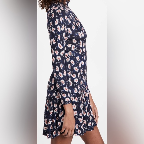 NWT! Designer! Rebecca Taylor Women's Long Sleeve Fleur Turtleneck Dress, Size M - Picture 2 of 12